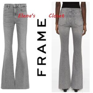 FRAME LE HIGH FLARE GRAY JEANS sz 26